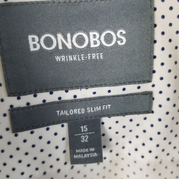 Bonobos Men's 15/32 Tailored Slim Fit Polka Dot Bu - Picture 5 of 7